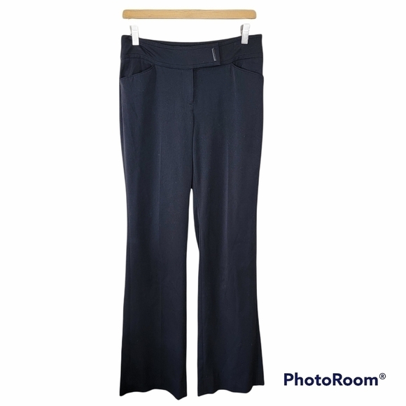 WHBM | Black Contour Modern Boot Cut Dress Pants Size 2R - Picture 1 of 5